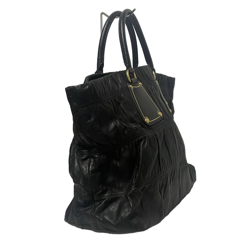 Prada Tote Bag - Bn1232 Black Leather