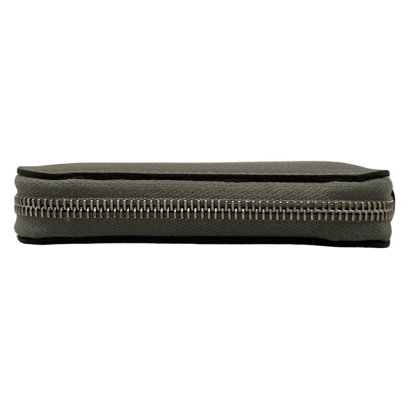 Hermes Bifold Wallet Azap Compact Silk-in Grimeyer Round Zipper Silver Hardware