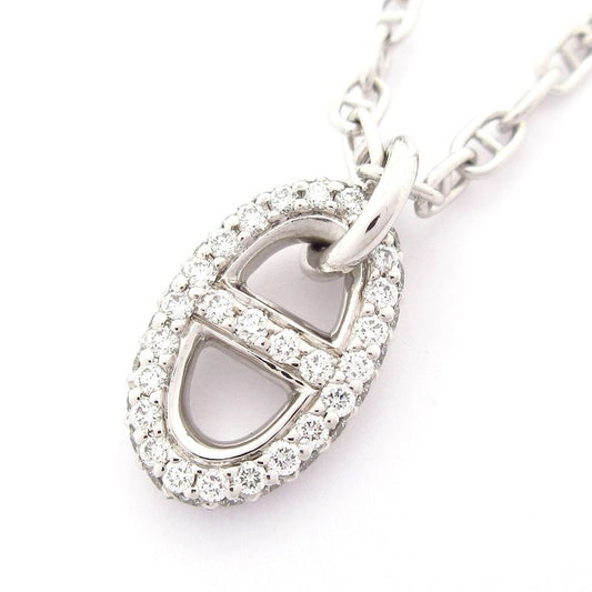 Hermes Necklace Farandole PM 18k White Gold X Diamond 48p Diamond 0.45ct St