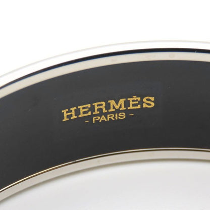 Hermes Bangle Enamel GM Metal Purple Silver Cloisonne Belt Dot