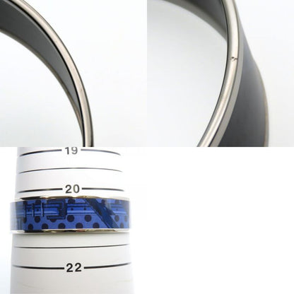 Hermes Bangle Enamel GM Metal Purple Silver Cloisonne Belt Dot