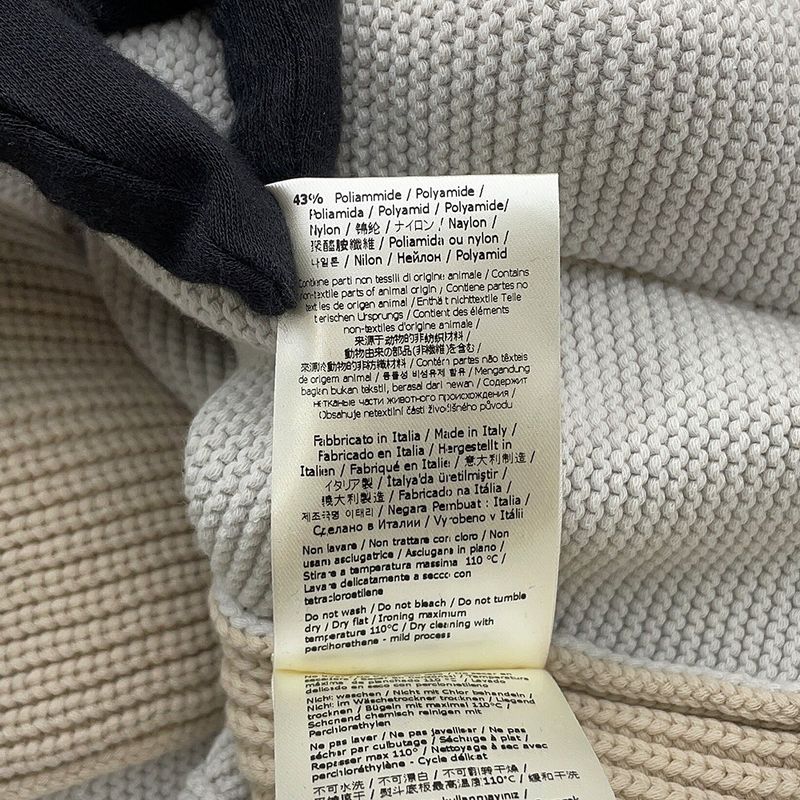Fendi Cardigan Knit 58 Top Beige Light Gray