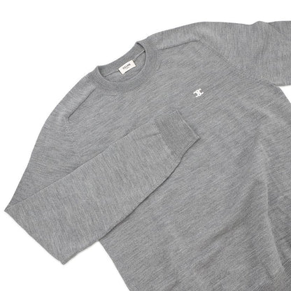 Celine Sweater Triomphe Crew Neck Wool XS Midi Amgre