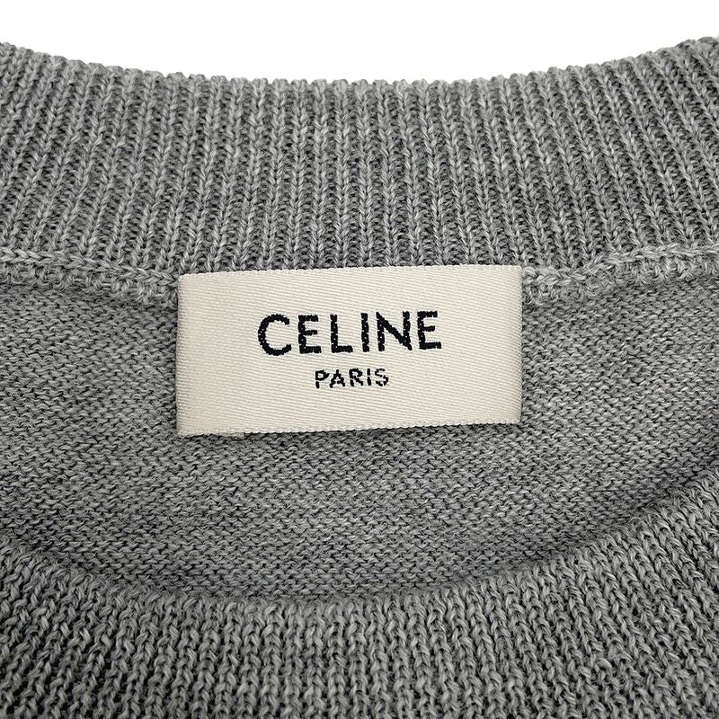 Celine Sweater Triomphe Crew Neck Wool XS Midi Amgre