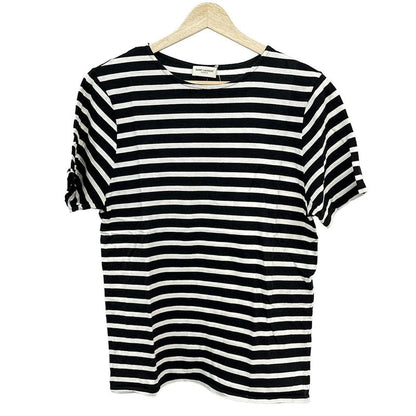 Saint Laurent Paris Short Sleeve T-Shirt Size S - 389385 Black X White Crew