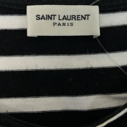 Saint Laurent Paris Short Sleeve T-Shirt Size S - 389385 Black X White Crew