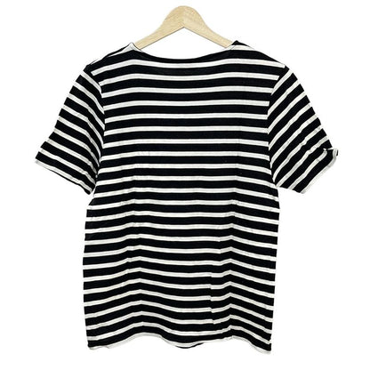 Saint Laurent Paris Short Sleeve T-Shirt Size S - 389385 Black X White Crew