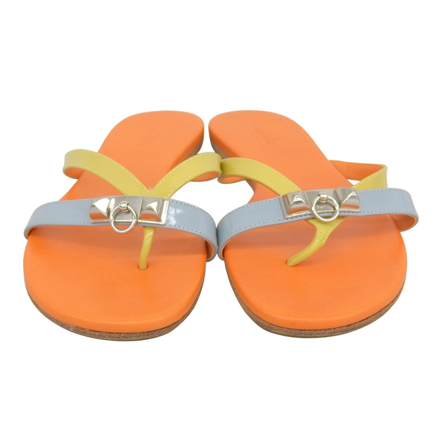 ▲Hermes Silver Hardware Medor Hardware Leather Flat Thong