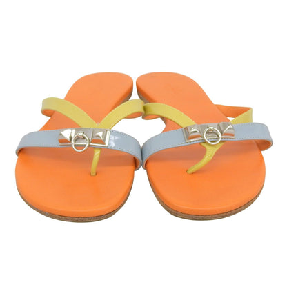 ▲Hermes Silver Hardware Medor Hardware Leather Flat Thong