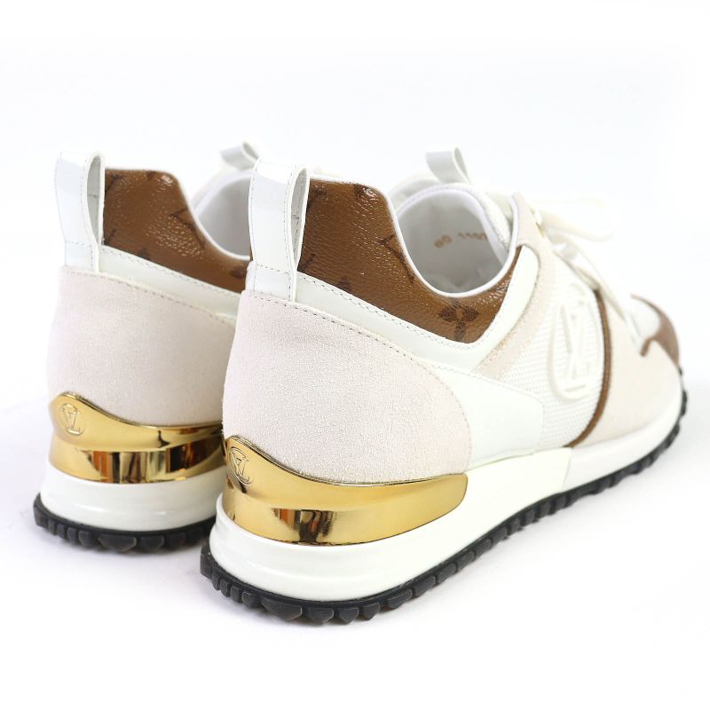 △louis Vuitton Runaway Line Suede Leather Monogram Canvas LV Logo Sneakers