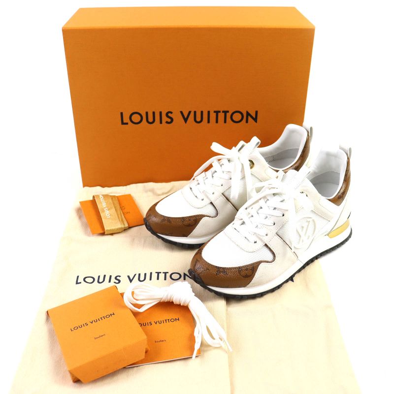 △louis Vuitton Runaway Line Suede Leather Monogram Canvas LV Logo Sneakers