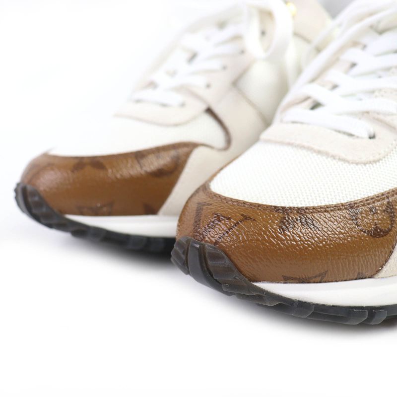 △louis Vuitton Runaway Line Suede Leather Monogram Canvas LV Logo Sneakers