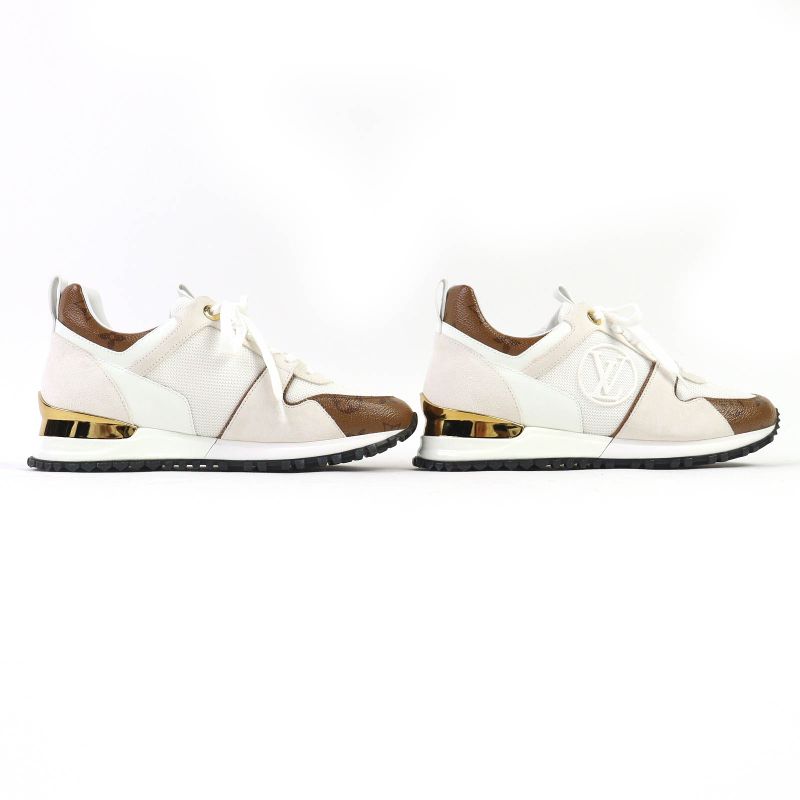 △louis Vuitton Runaway Line Suede Leather Monogram Canvas LV Logo Sneakers