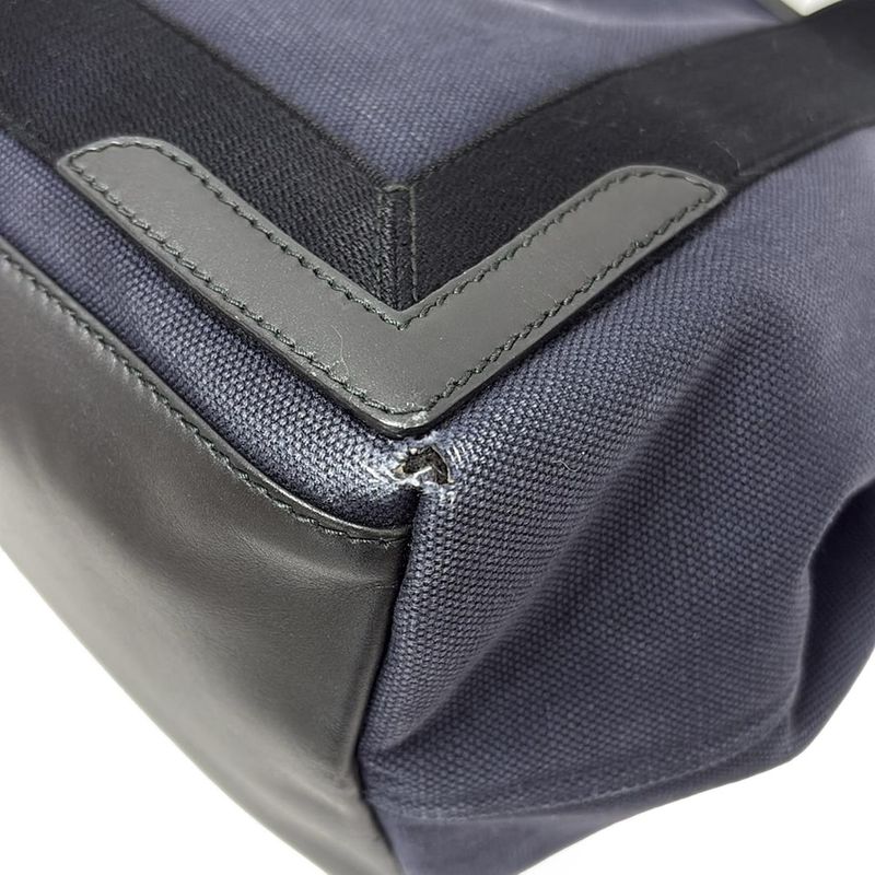 Balenciaga Tote Bag Navy Cabas S 339933 Navy X Black Leather