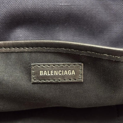 Balenciaga Tote Bag Navy Cabas S 339933 Navy X Black Leather