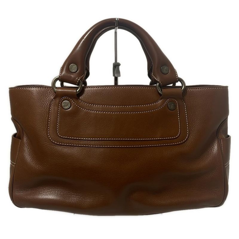 Celine Handbag Boogie Bag Dark Brown Leather