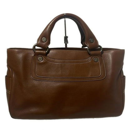 Celine Handbag Boogie Bag Dark Brown Leather