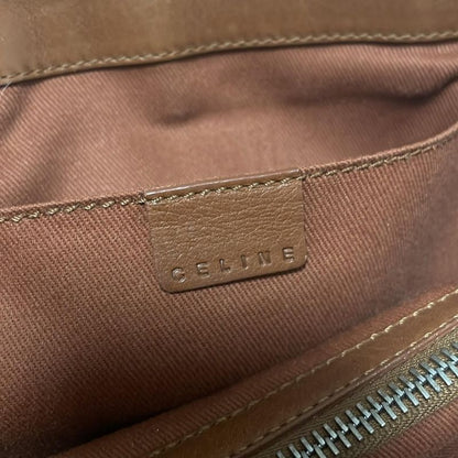 Celine Handbag Boogie Bag Dark Brown Leather