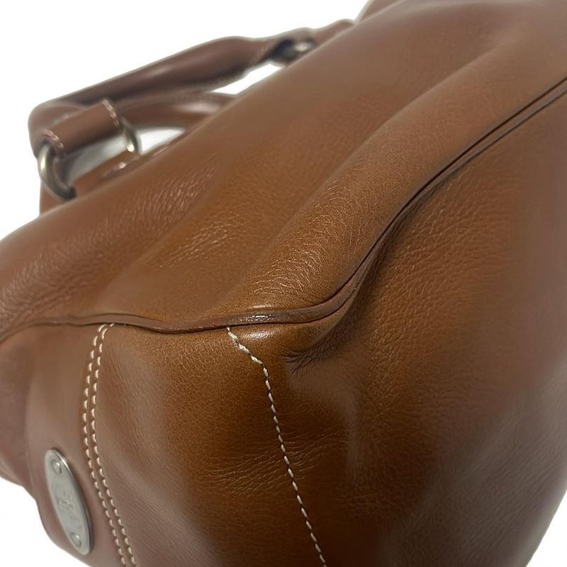 Celine Handbag Boogie Bag Dark Brown Leather