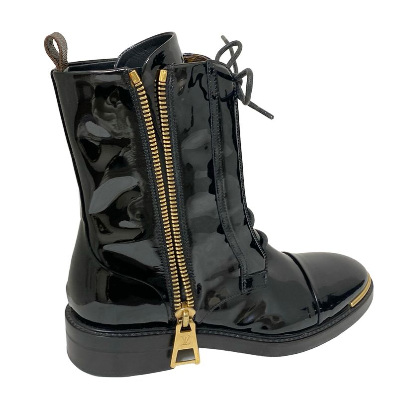 Louis Vuitton Short Boots 37 Women's - Black Leather