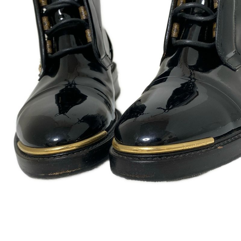 Louis Vuitton Short Boots 37 Women's - Black Leather