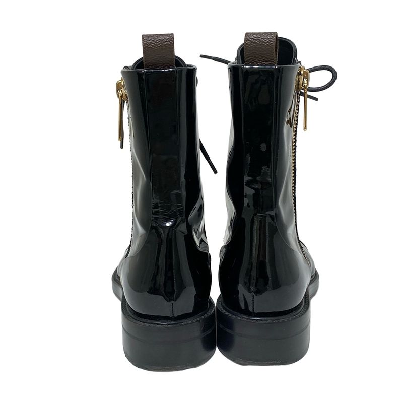 Louis Vuitton Short Boots 37 Women's - Black Leather
