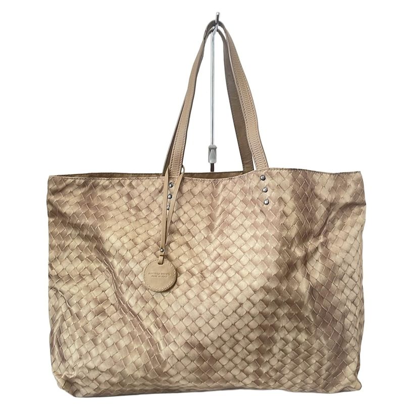 Bottega Veneta Tote Bag Intreccio Illusion Beige Leather