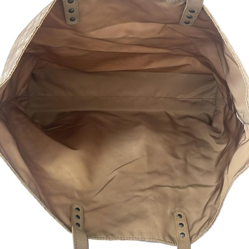 Bottega Veneta Tote Bag Intreccio Illusion Beige Leather