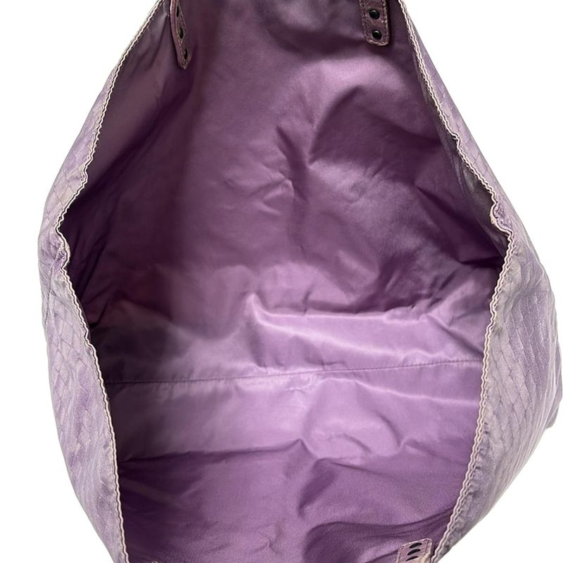Bottega Veneta Tote Bag Intreccio Illusion Light Purple Leather