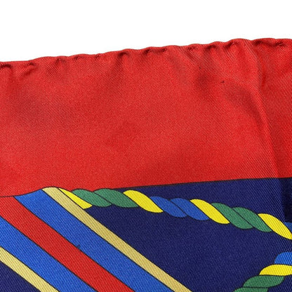 Good item CELINE Horsebit x Ribbon Pattern Scarf Multicolor Ladies Used USED