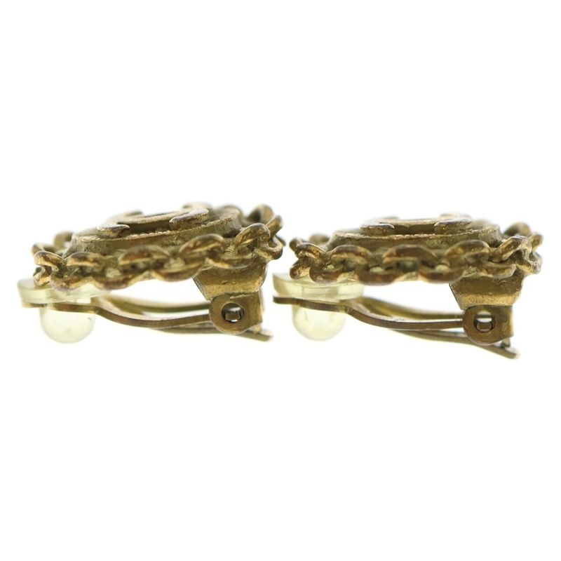 Chanel Coco Mark Earring Gold Vintage 95p GP