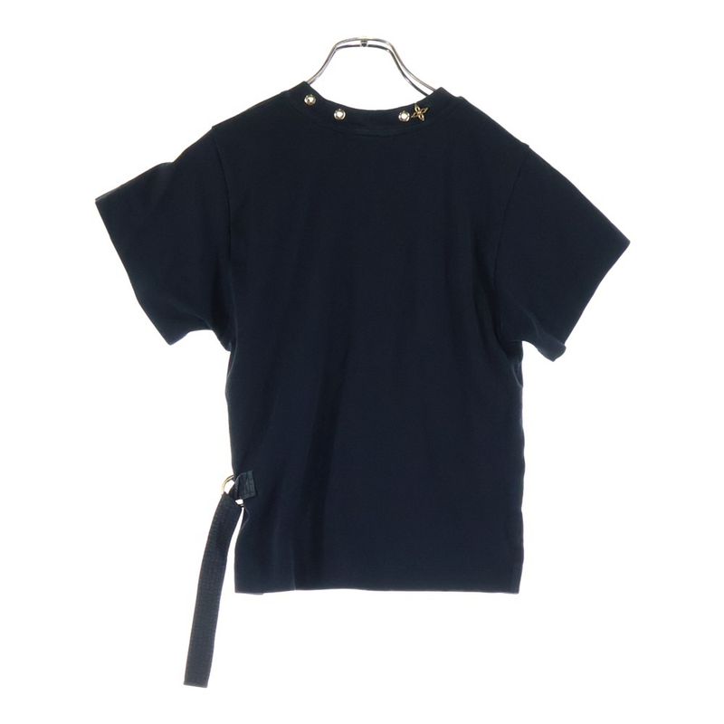 Louis Vuitton 19ss Side Strap Eyelet Decoration Short Sleeve T-Shirt Cut and