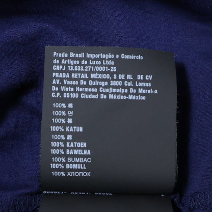 Prada 19ss Logo S Polo Shirt Chest Logo Short Sleeve Polo Shirt Navy Ujn007