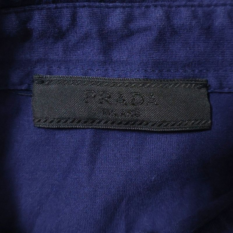 Prada 19ss Logo S Polo Shirt Chest Logo Short Sleeve Polo Shirt Navy Ujn007