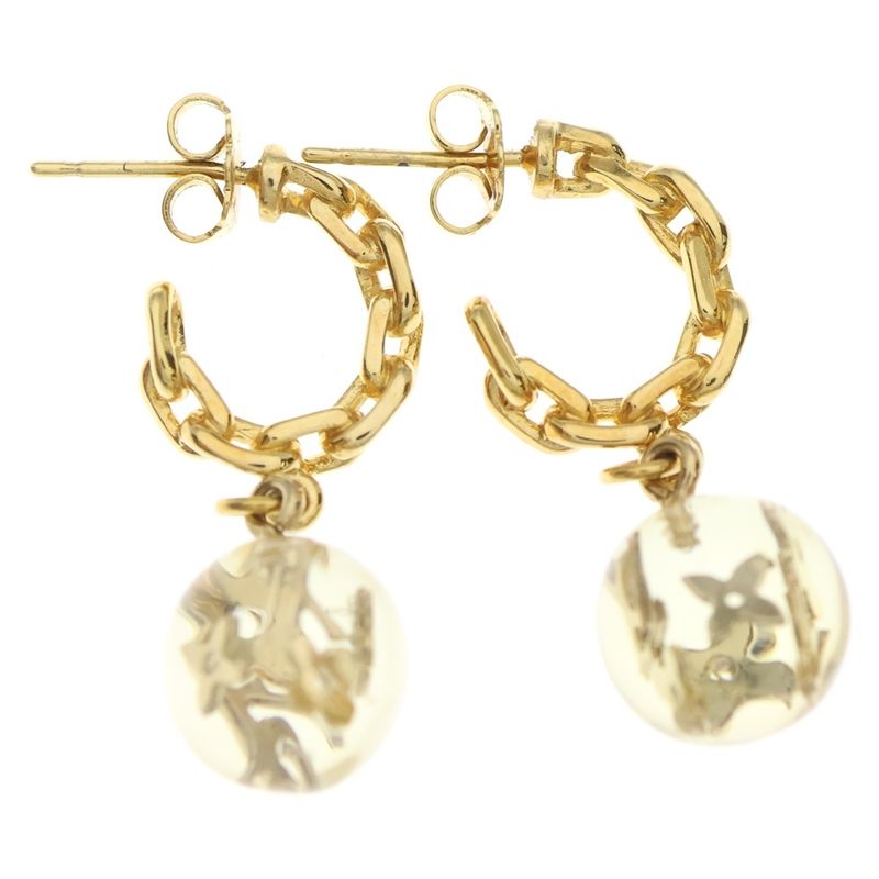 Louis Vuitton Boucle D'reil Bure Enclosure Hoop Earrings Gold