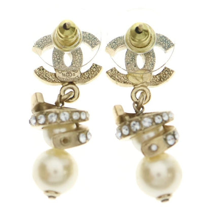 Chanel Cocomark Rhinestone Pearl Earrings 16s Accessories