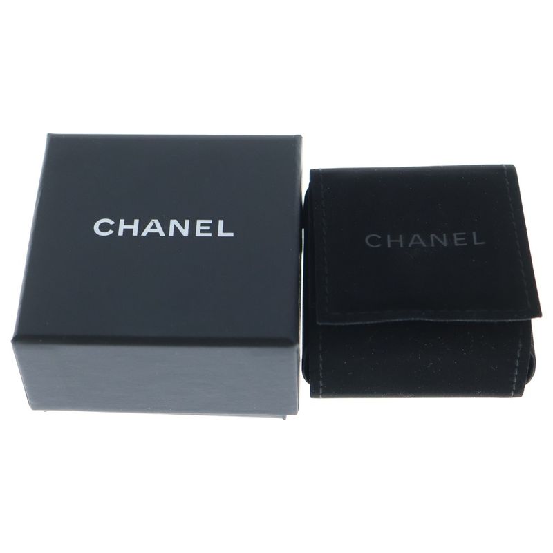 Chanel Square Coco Mark Rhinestone Earrings C22c