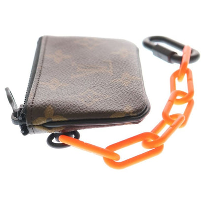 Louis Vuitton Monogram Solar Ray Pochette Cles with Chain Hook Coin Case Brown