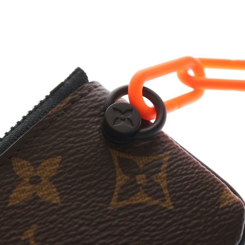 Louis Vuitton Monogram Solar Ray Pochette Cles with Chain Hook Coin Case Brown