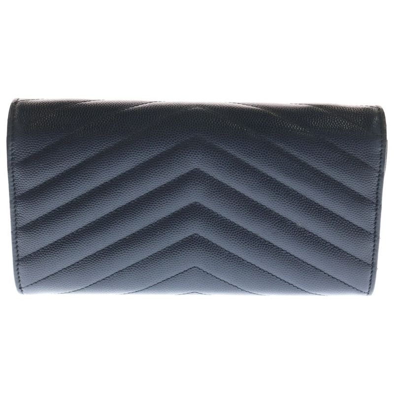 Saint Laurent Paris Envelope Chain Wallet Shoulder Bag Mini Bag Navy Leather