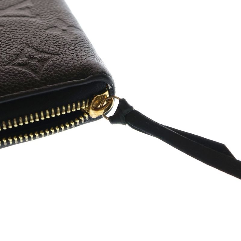 Louis Vuitton Monogram Empreinte Portefeuille Clemence Noir Black Leather