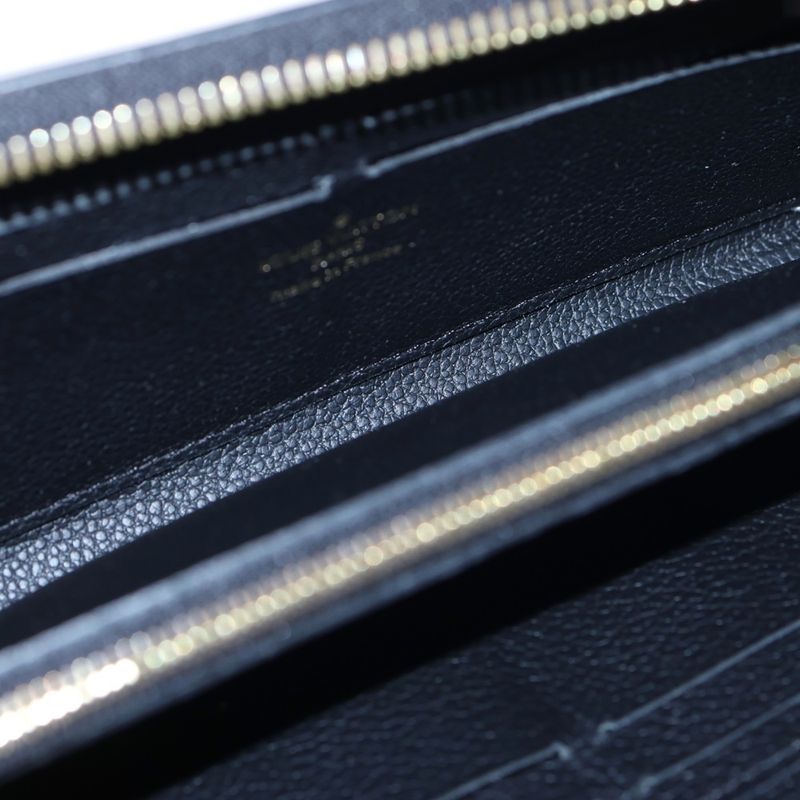 Louis Vuitton Monogram Empreinte Portefeuille Clemence Noir Black Leather