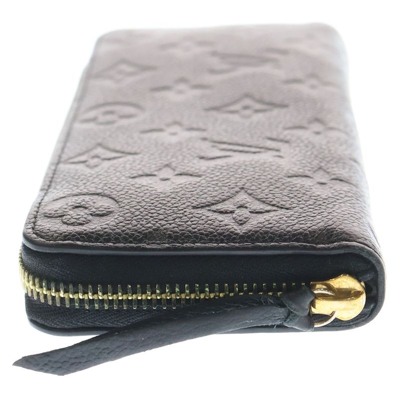 Louis Vuitton Monogram Empreinte Portefeuille Clemence Noir Black Leather