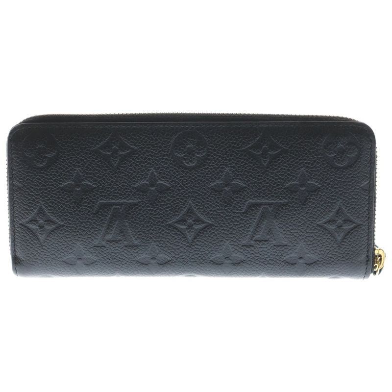 Louis Vuitton Monogram Empreinte Portefeuille Clemence Noir Black Leather