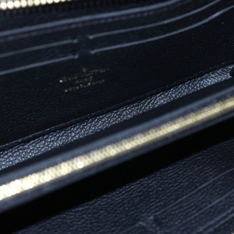 Louis Vuitton Monogram Empreinte Portefeuille Clemence M60171 Black Leather