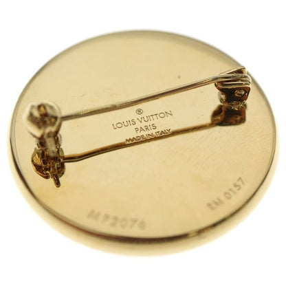 Supreme 17aw ×Louis Vuitton Monogram Box Logo Brooch Pin Badge Brown Gold