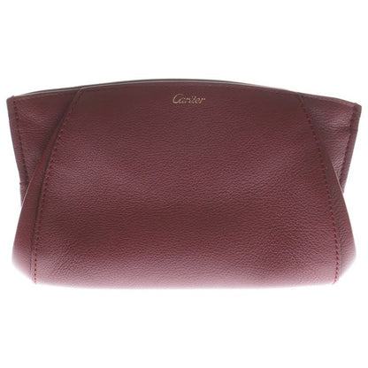 Cartier C de Cartier Accessory Leather Pouch Red