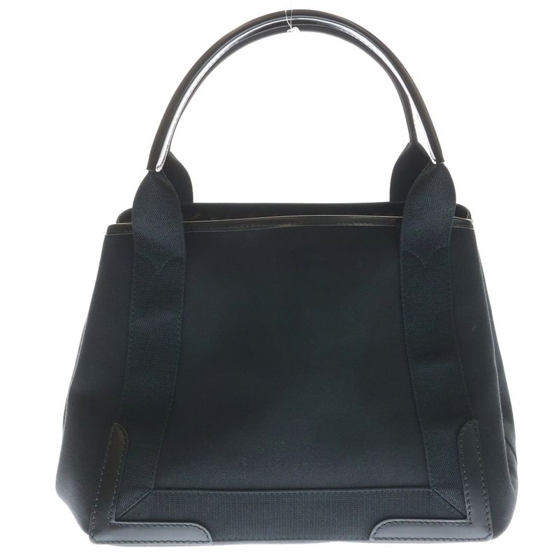 Balenciaga Navy Cabas S Handbag Leopard Tote Bag Black X Brown Canvas X Leather