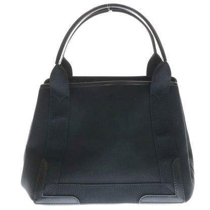 Balenciaga Navy Cabas S Handbag Leopard Tote Bag Black X Brown Canvas X Leather