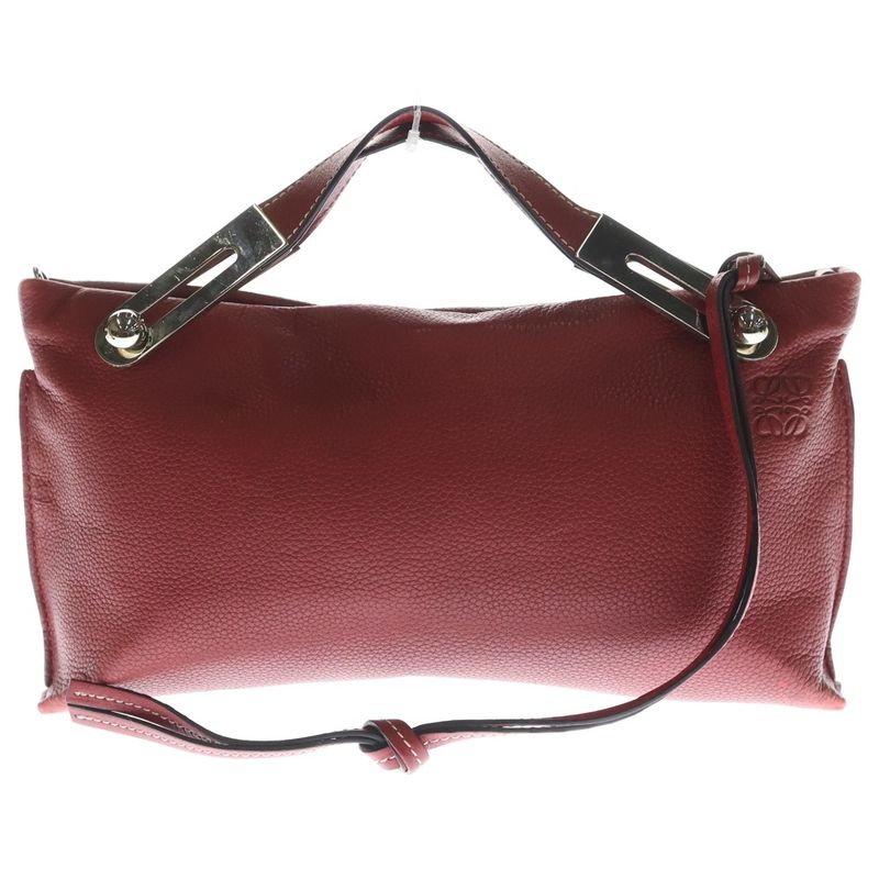 Loewe Miss Y 2way Shoulder Bag Mini Bag Red Leather Silver Hardware